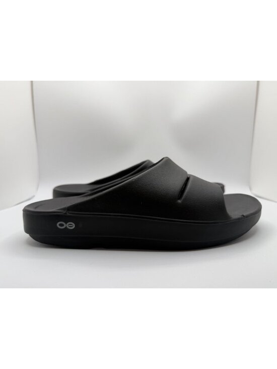 OOFOS Ooahh Recovery Slides Men\'s 7/ Women 9 Black Cushioned Wide Strap Shoes main image 14
